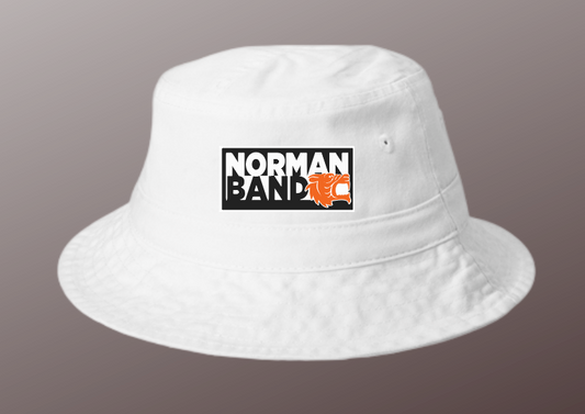 NHS Band "Block Logo" Design Port Authority Bucket Hat (white)