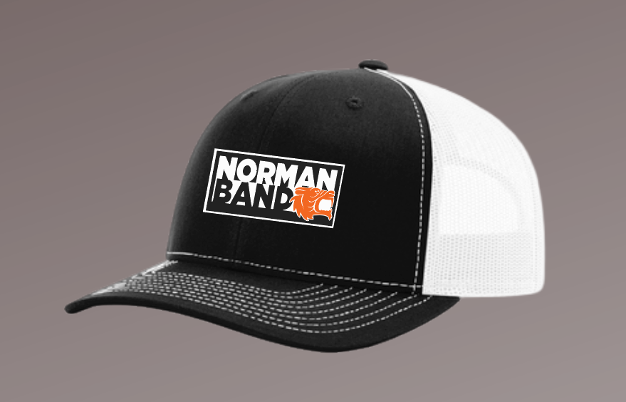 NHS Band "Block Logo" Design Richardson Tucker Cap (black/white)