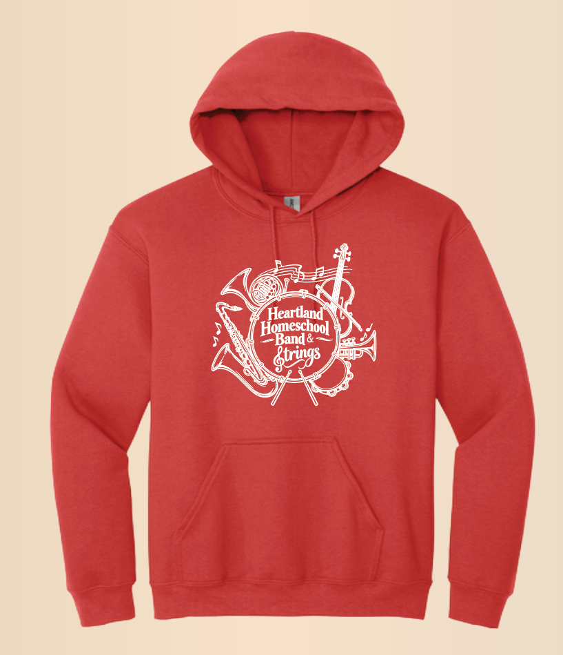 Heartland Band & Strings Hooded Sweatshirt (red)