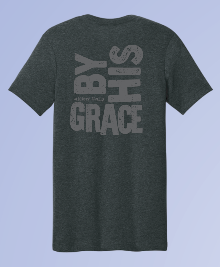 VFS "By His Grace" Design BellaCanvas S/S T-shirt (black heather)(youth/adult)