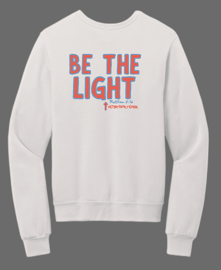 VFS "Be the Light" Design BellaCanvas Crewneck Sweatshirt (adult)