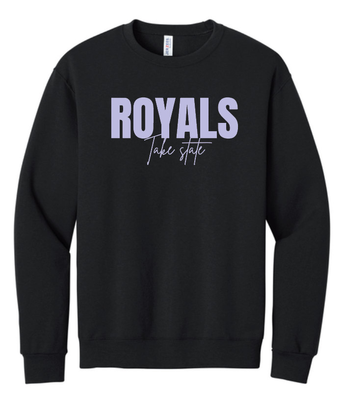 CCS Volleyball "Take State" Design Jerzees Crewneck Sweatshirt (black)