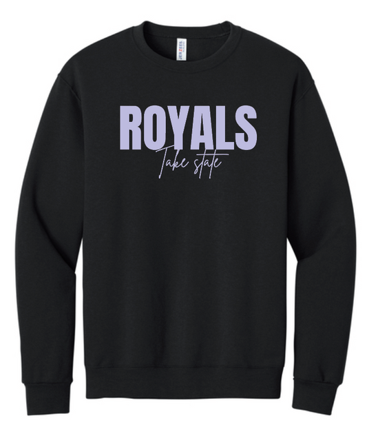 CCS Volleyball "Take State" Design Jerzees Crewneck Sweatshirt (black)