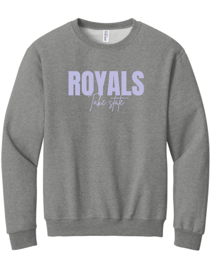 CCS Volleyball "Take State" Design Jerzees Crewneck Sweatshirt (oxford)