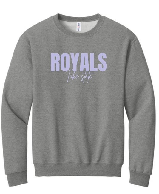 CCS Volleyball "Take State" Design Jerzees Crewneck Sweatshirt (oxford)