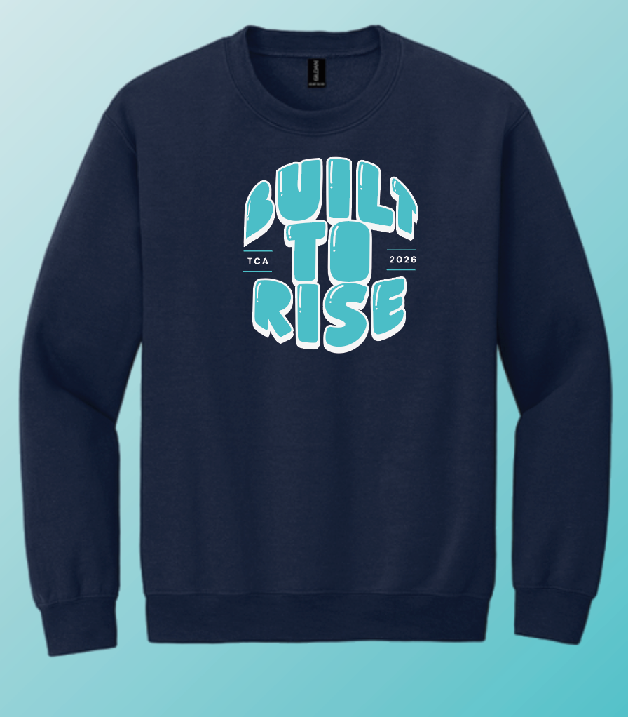 Triumph Cheer "Built" Design Crewneck Sweatshirt (navy)