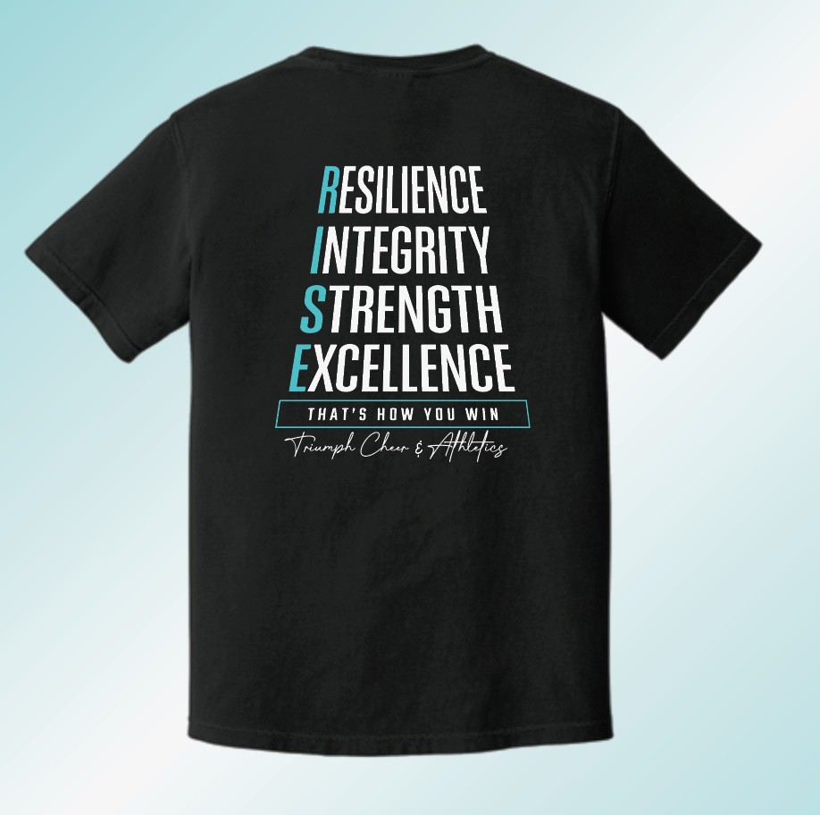 Triumph Cheer "Rise" Design S/S T-shirt (black)