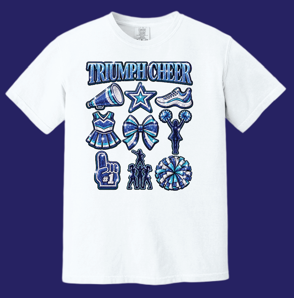 Triumph Cheer "Bling" Design S/S T-shirt (white)