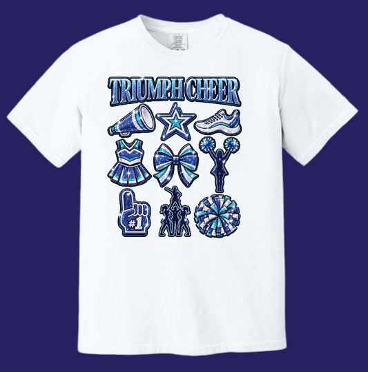 Triumph Cheer "Bling" Design S/S T-shirt (white)