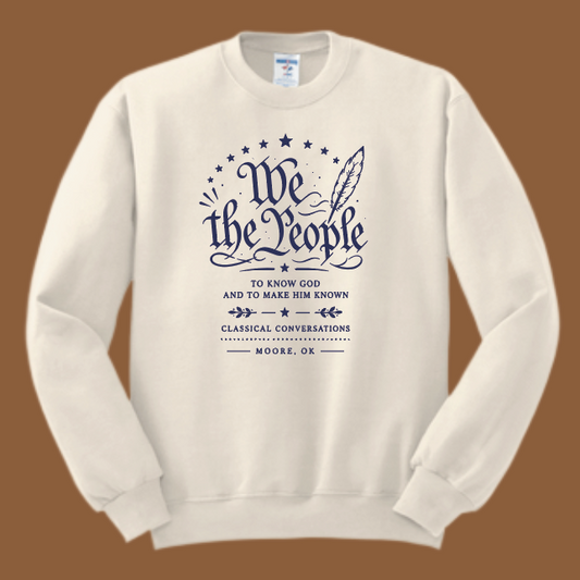 Moore Classical Conversations Jerzees Crewneck Sweatshirt (cream)