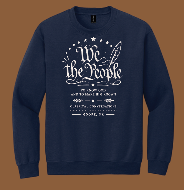 Moore Classical Conversations Jerzees Crewneck Sweatshirt (navy)