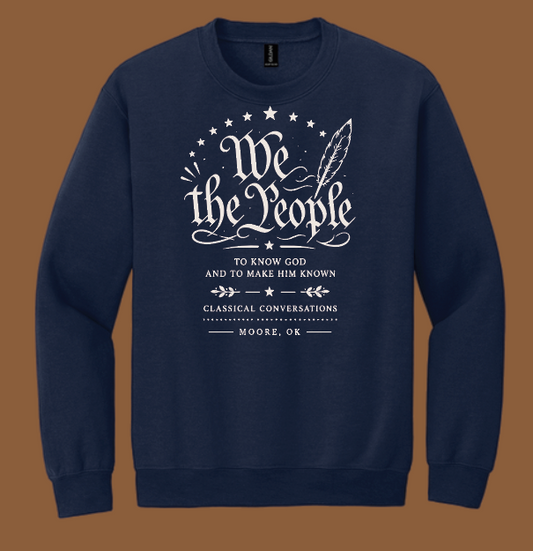 Moore Classical Conversations Jerzees Crewneck Sweatshirt (navy)