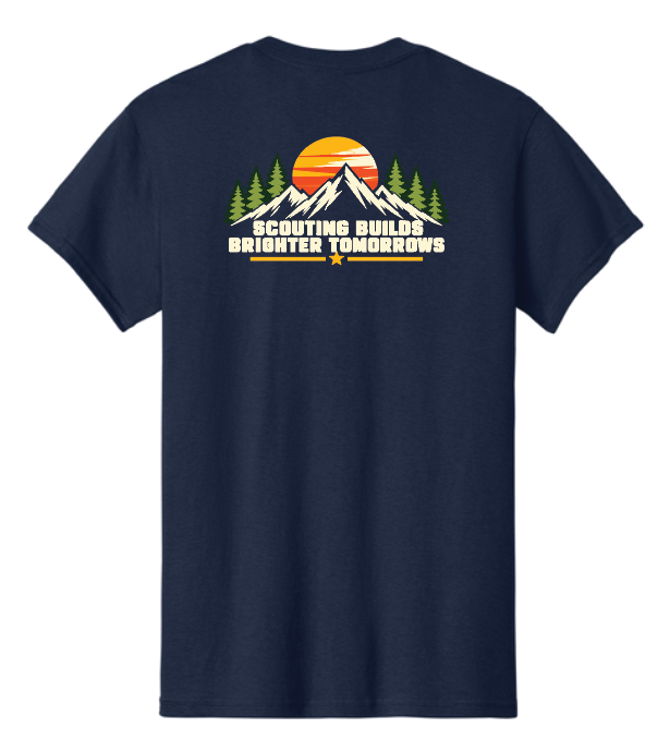 Troop 6233 & 233 & Pack 3233 "Brighter Tomorrows" Design S/S T-shirt (navy)(adult)