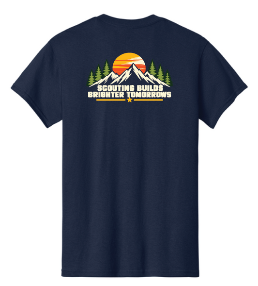 Troop 6233 & 233 & Pack 3233 "Brighter Tomorrows" Design S/S T-shirt (navy)(youth)