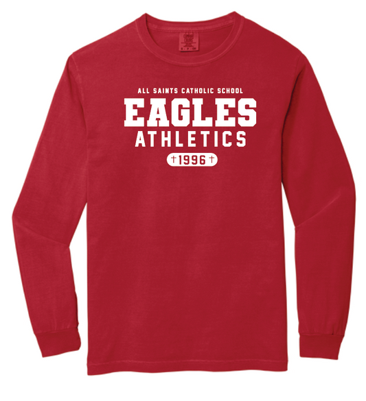 ASCS "Athletics" Design Comfort Colors Long Sleeve T-shirt (red)