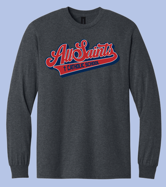 ASCS "Script" Design Gildan Long Sleeve T-shirt (dark heather)