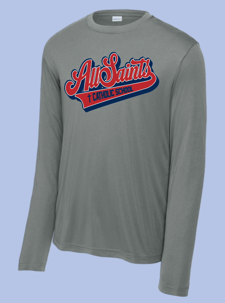 ASCS "Script" Design Dri-Fit Long Sleeve T-shirt (grey)