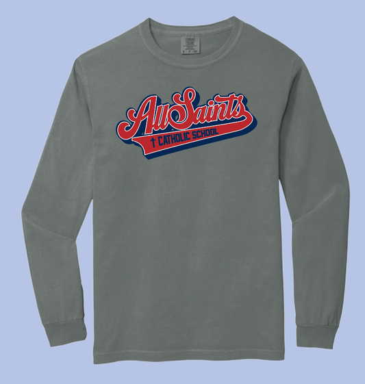 ASCS "Script" Design Comfort Colors Long Sleeve T-shirt (granite)