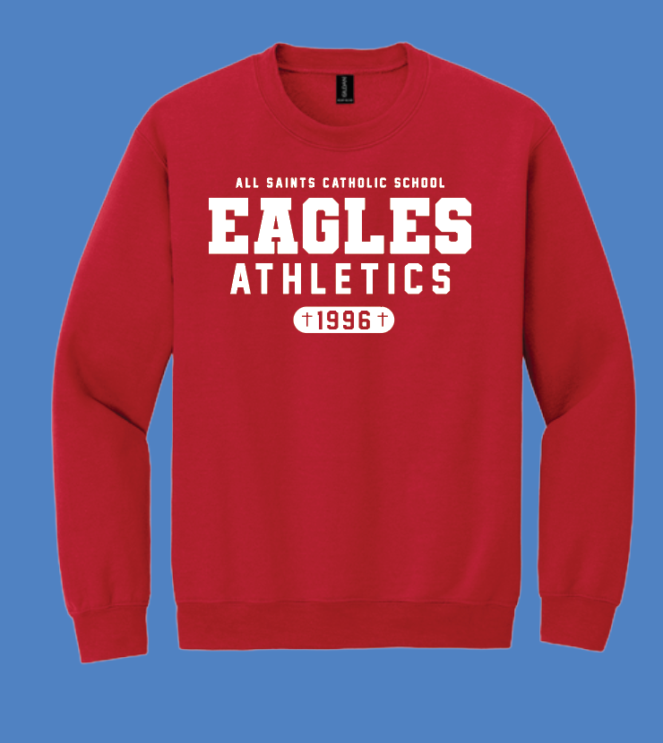ASCS "Athletics" Design Gildan Crewneck Sweatshirt (red)