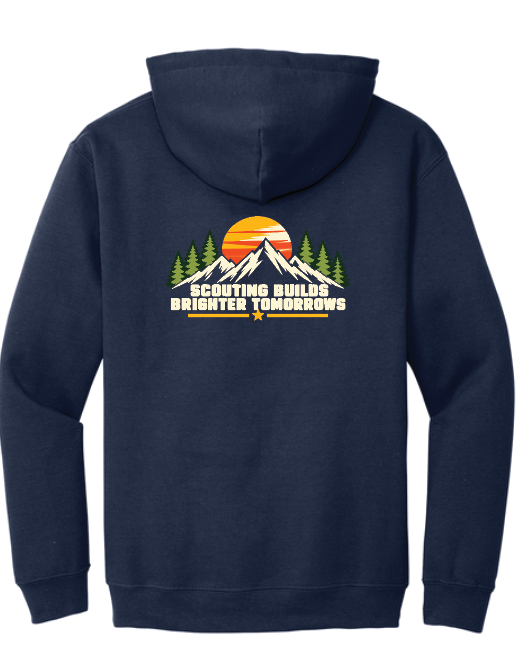 Troop 6233 & 233 & Pack 3233 "Brighter Tomorrows" Design Hooded Sweatshirt (navy)(youth/adult)