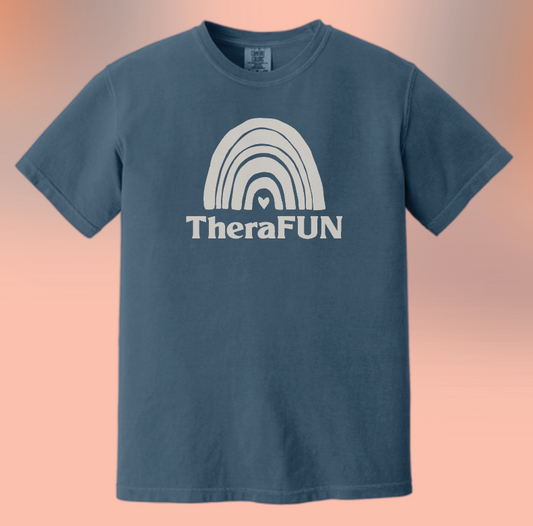TheraFun "Logo" Design S/S Comfort Colors T-shirt (midnight)(1c)