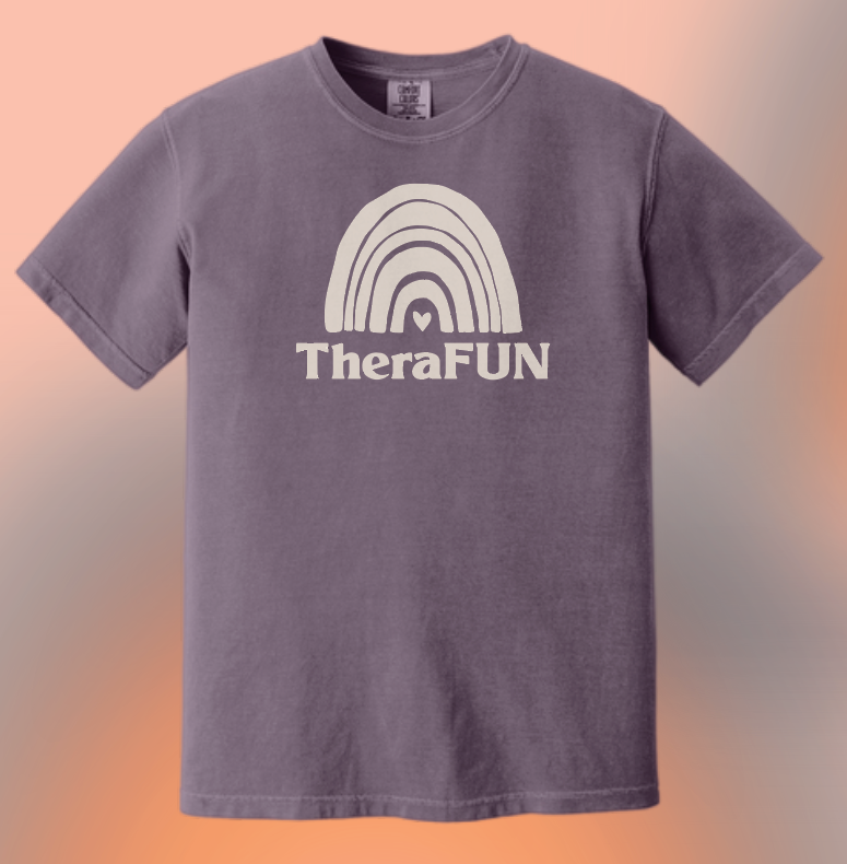 TheraFun "Logo" Design S/S Comfort Colors T-shirt (dusk)(1c)