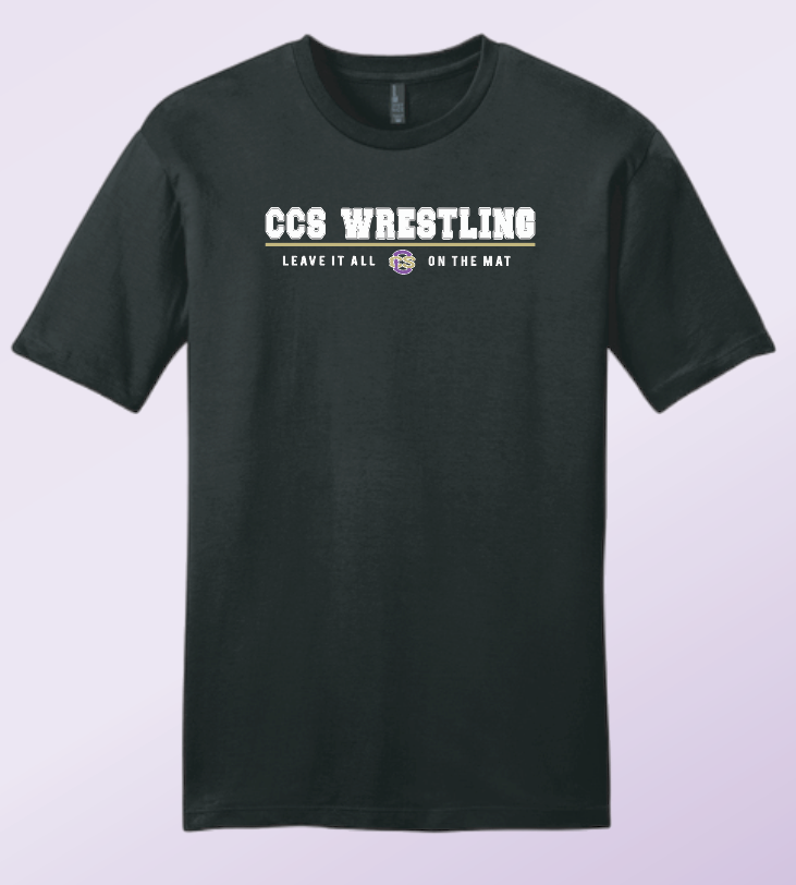 CCS Wrestling "Leave it on the Mat" Design District S/S T-shirt (black)