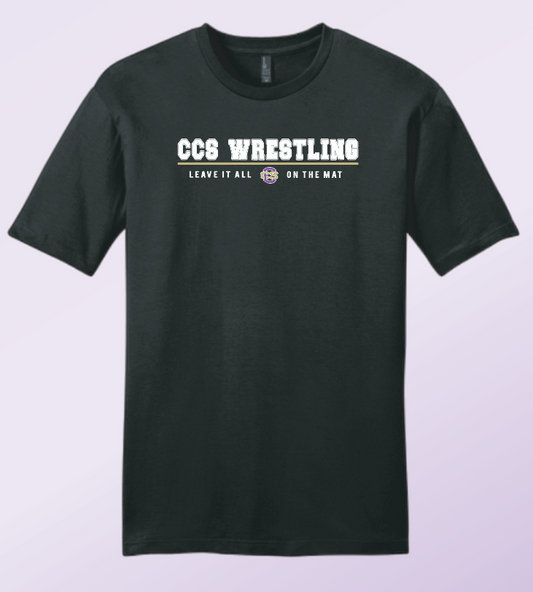 CCS Wrestling "Leave it on the Mat" Design District S/S T-shirt (black)