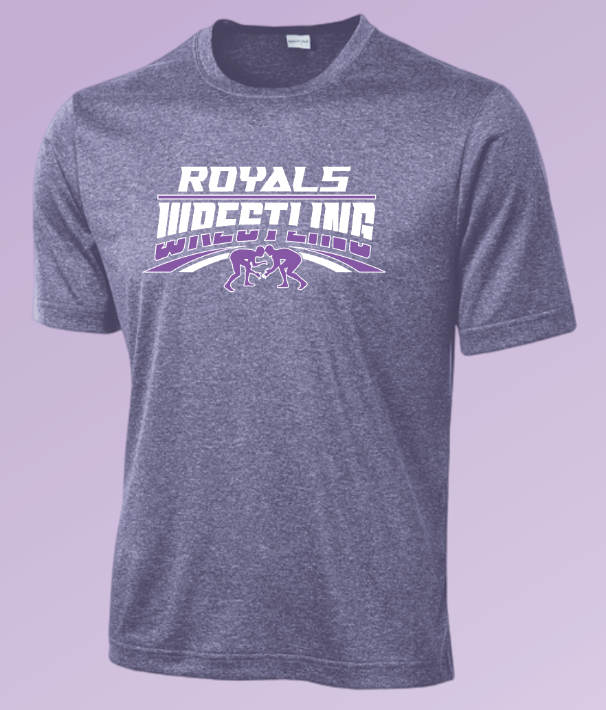 CCS Wrestling "Wrestlers" Design Dri-fit S/S T-shirt (purple heather)