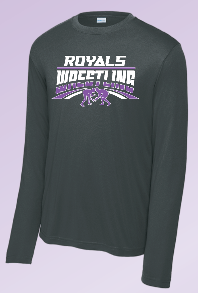 CCS Wrestling "Wrestlers" Design Dri-fit L/S T-shirt (black)