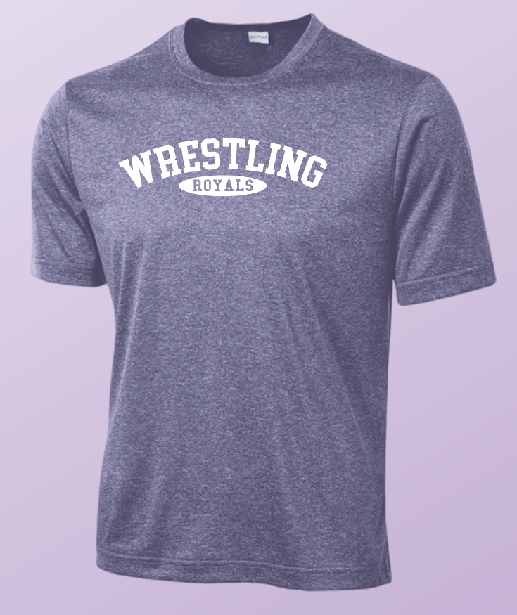 CCS Wrestling "Simple" Design Dri-fit S/S T-shirt (purple heather)