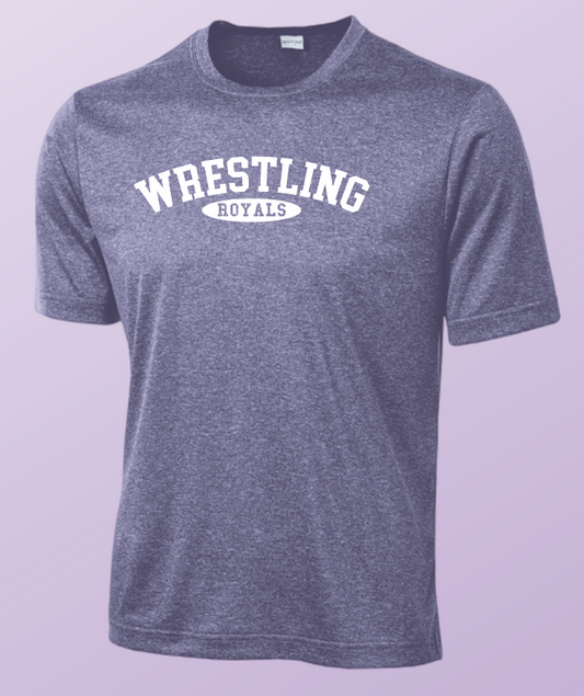 CCS Wrestling "Simple" Design Dri-fit S/S T-shirt (purple heather)