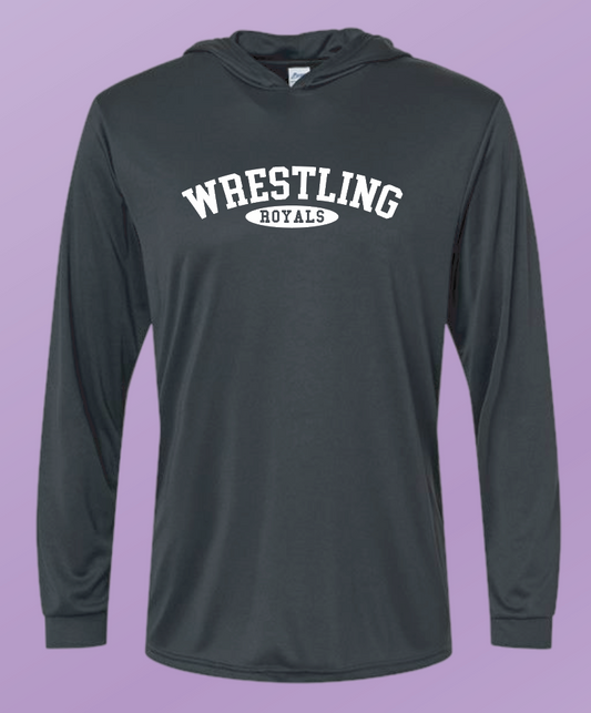CCS Wrestling "Simple" Design Dri-fit L/S T-shirt with Hood (black)