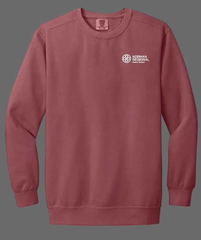NRH Rehab "I Got Your Back" Design Comfort Colors Crewneck Sweatshirt (crimson)