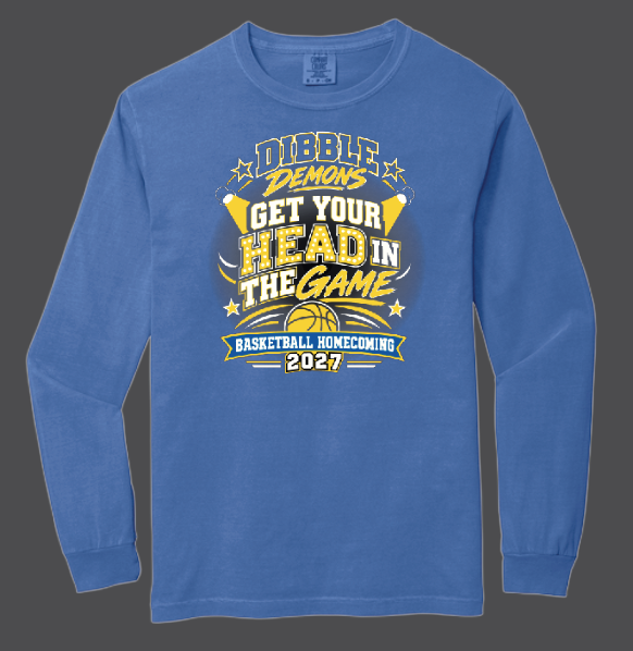 Dibble Basketball "Homecoming" Comfort Colors L/S T-shirt