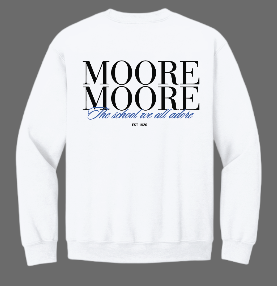 Moore High Sophomore Crewneck Sweatshirt (white)