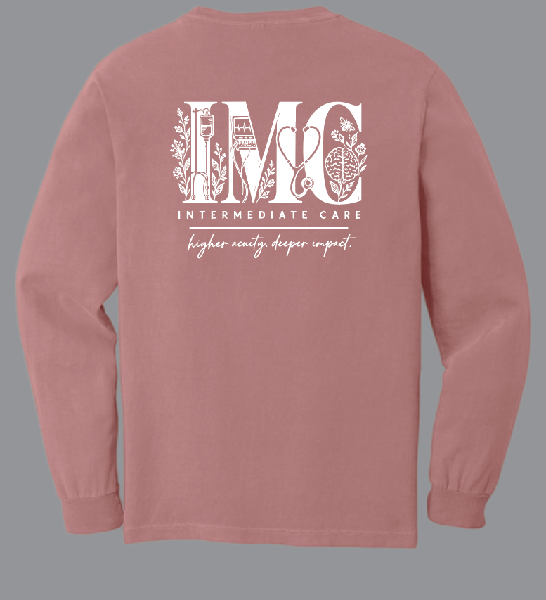 NRH Intermediate Care "IMC" Design L/S T-shirt (crimson)