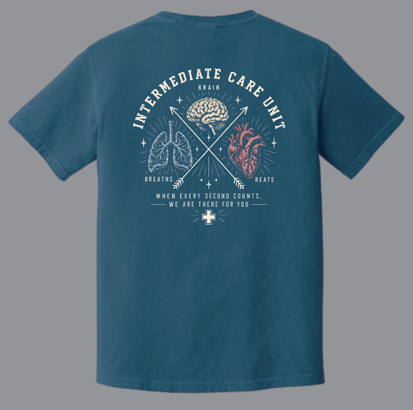 NRH Intermediate Care "Anatomy" Design S/S T-shirt (china blue)