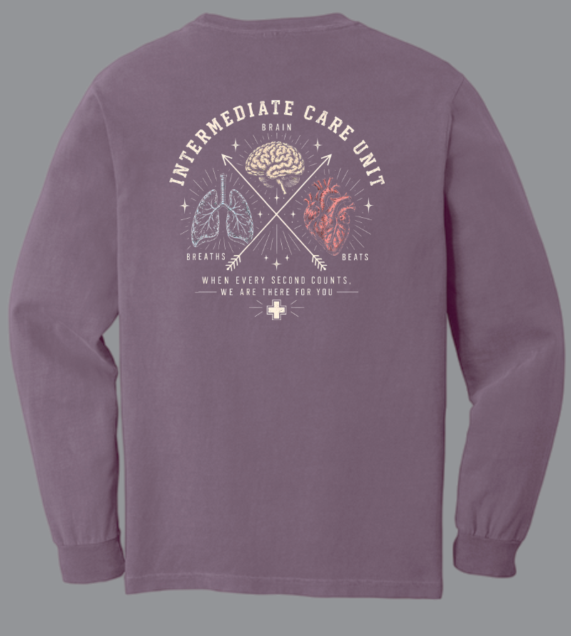 NRH Intermediate Care "Anatomy" Design L/S T-shirt (berry)