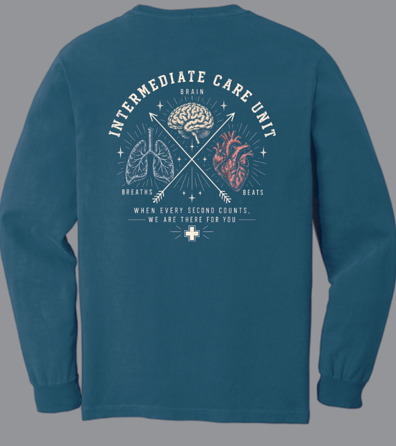 NRH Intermediate Care "Anatomy" Design L/S T-shirt (china blue)