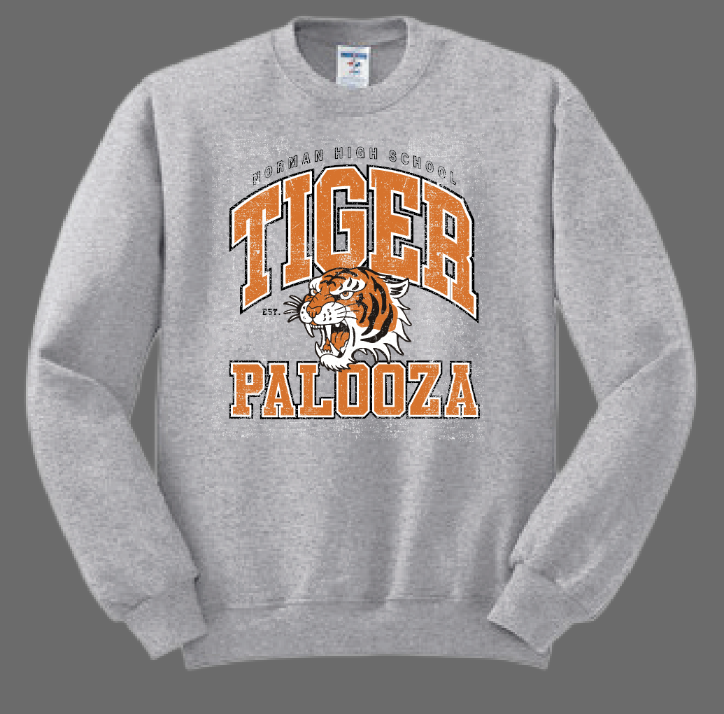 NHS Tigerpalooza "Vintage" Design Crewneck Sweatshirt