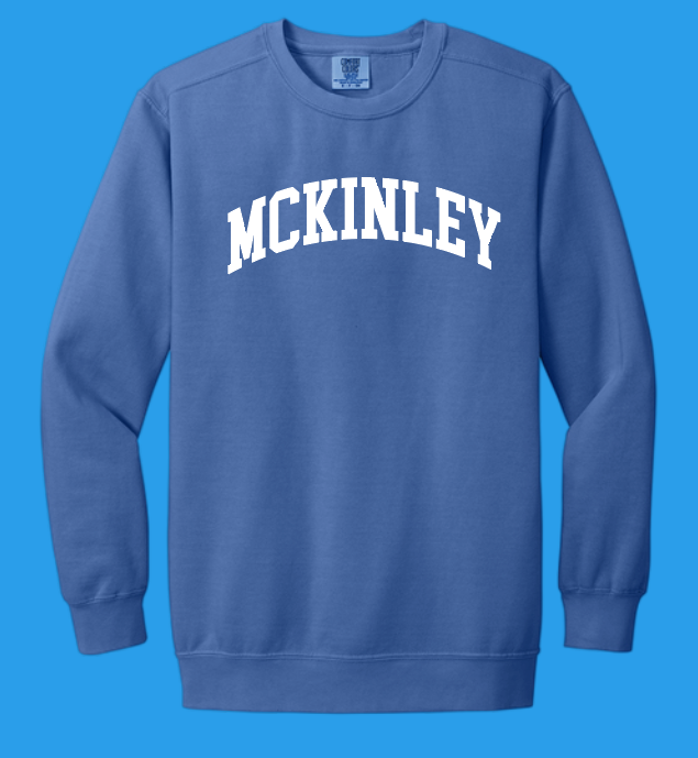 McKinley "Classic" Design Comfort Colors Crewneck Sweatshirt (flo blue)