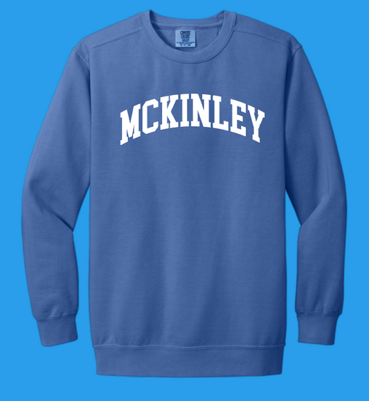 McKinley "Classic" Design Comfort Colors Crewneck Sweatshirt (flo blue)