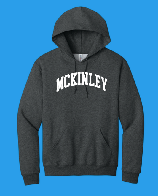 McKinley "Classic" Design Jerzees Hooded Sweatshirt (black heather)