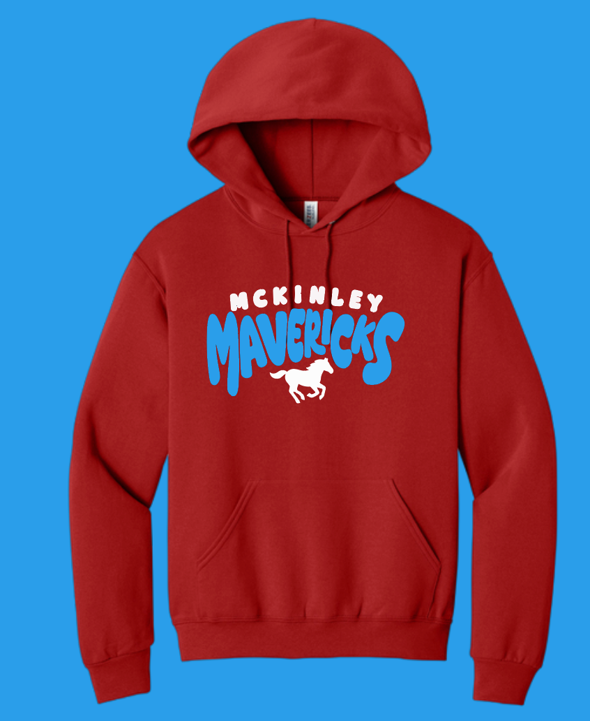 McKinley "All School" Design Gildan Hooded Sweatshirt (red~wh/bb)