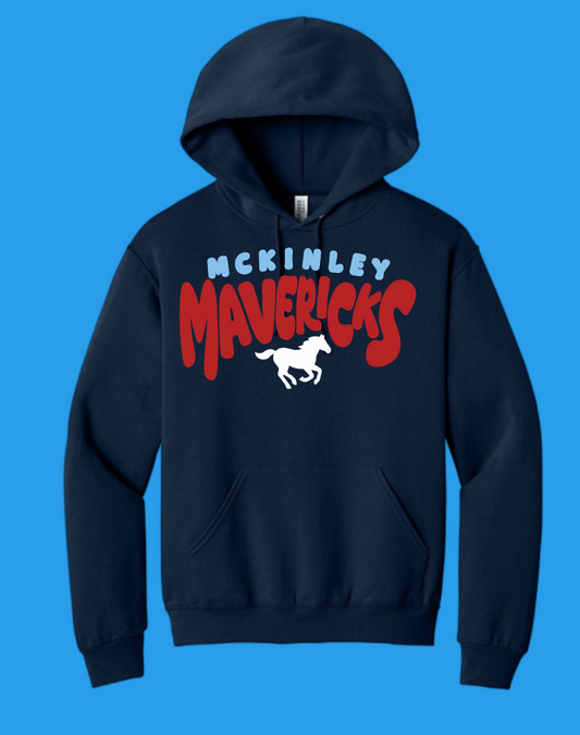 McKinley "All School" Design Gildan Hooded Sweatshirt (navy~bb/red)