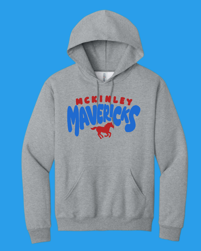 McKinley "All School" Design Gildan Hooded Sweatshirt (heather~red/db)
