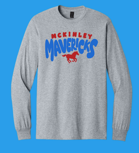McKinley "All School" Design Gildan L/S T-shirt (heather~rd/db)