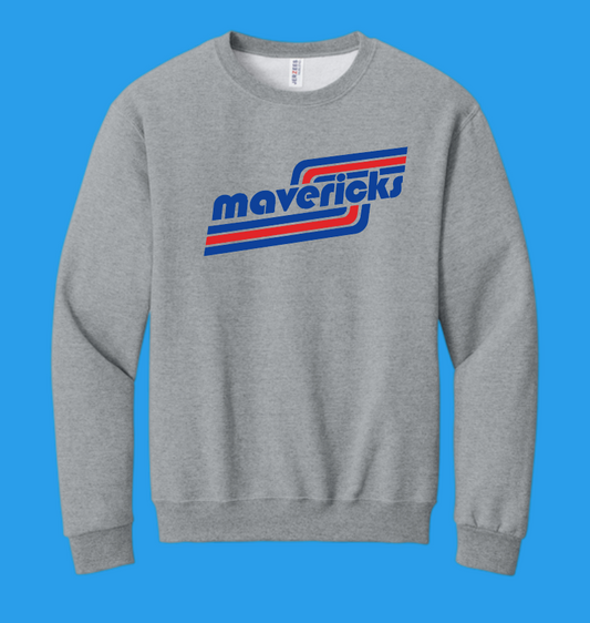McKinley "Retro" Design Gildan Crewneck Sweatshirt (heather~bl/rd)