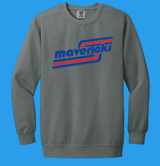 McKinley "Retro" Design Comfort Colors Crewneck Sweatshirt (grey~bl/rd)